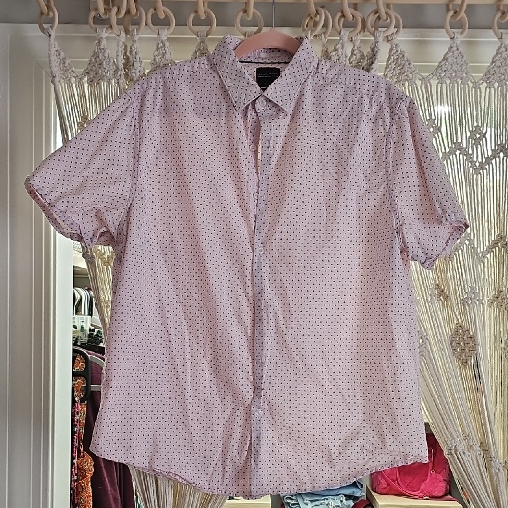 Denim & Flower Light Pink Button Down Shirt